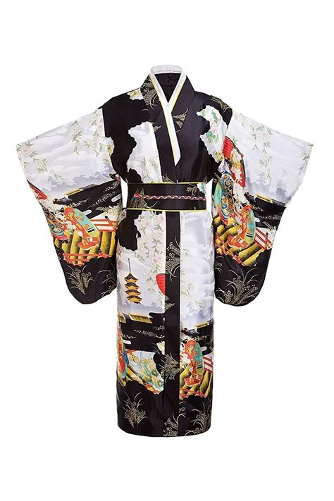 Thy Collectibles Womens Silk Traditional Japanese Kimono Robe