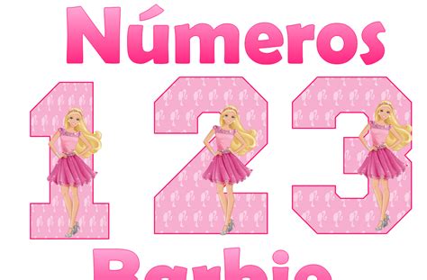 Kits Imprimibles Gratis Números Barbie