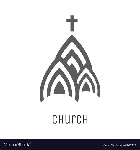 Church Logo Icon Royalty Free Vector Image Vectorstock