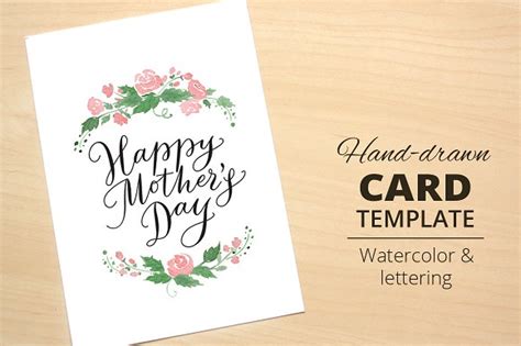 The quote inside is short and sweet. Happy mother's day card template ~ Card Templates on ...