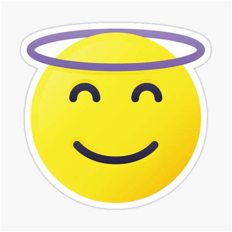 Angel Emoji Smiling Face T Shirt Sticker For Sale By