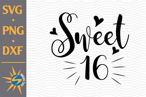 Sweet 16 Illustration Par Svgstoreshop · Creative Fabrica