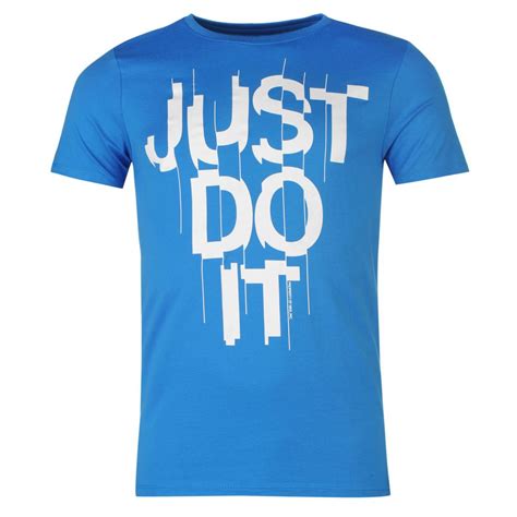 Mens Nike Oversized Just Do It T Shirt Blue T Shirts Nielsen Animal