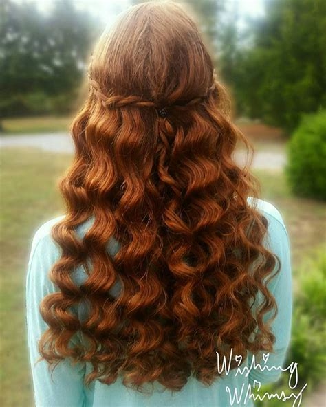 Heatless Curls With A Couple Of Tied Back Rope Twists ♡ Redhead Curls