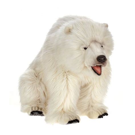 Polar Bear Seated Large Stuffed Animal Polar Bear Plush Statue