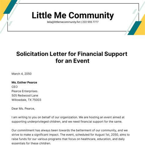 Free Solicitation Letter Templates And Examples Edit Online And Download