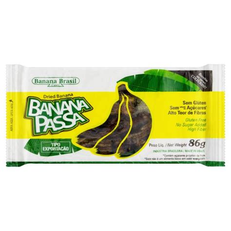 Banana Passa Exportação Banana Brasil Pacote 86g Big Box 402 403 Norte