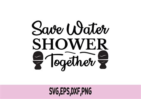 Save Water Shower Together Svg Graphic By Svg Shop · Creative Fabrica