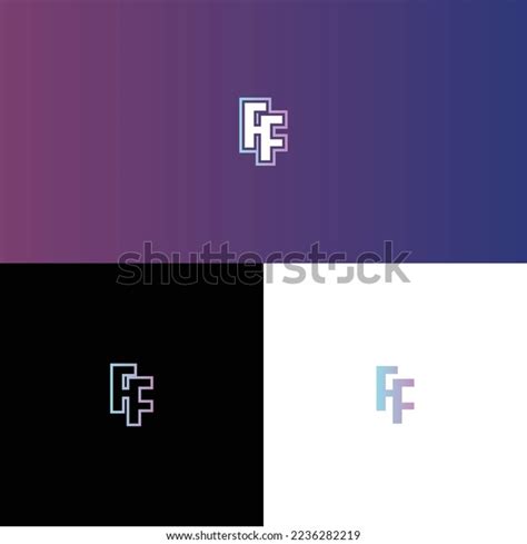 Ff Esport Gaming Initial Logo Design Stock Vector Royalty Free