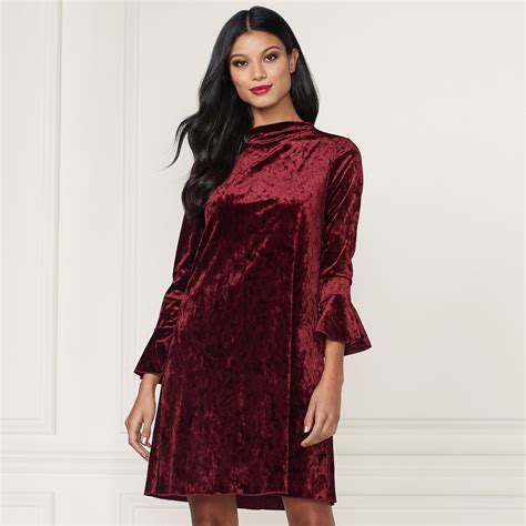 Lc Lauren Conrad Runway Collection Velvet Swing Dress Womens