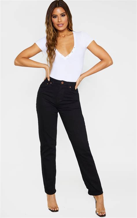 Tall Black Slim Mom Jean Tall Prettylittlething Usa