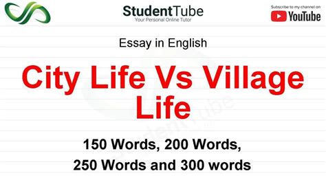 City Life Vs Village Life Essay In English Telegraph