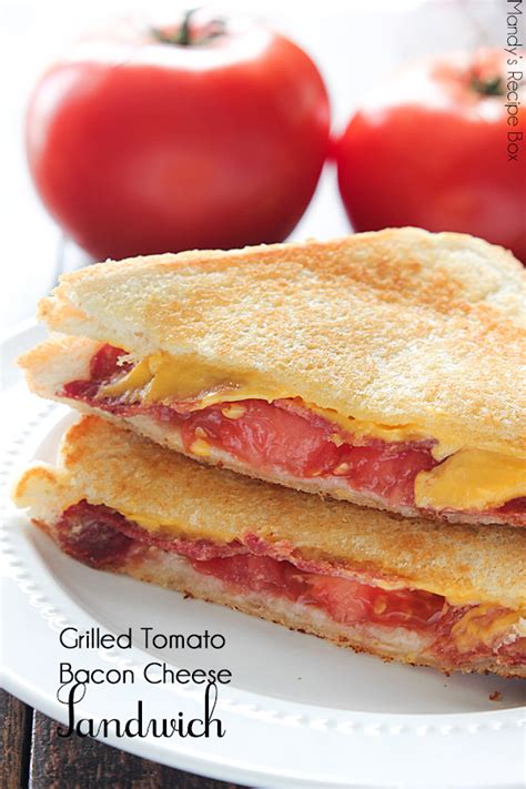 Grilled Bacon Tomato Cheese Sandwich Mandy S Recipe Box