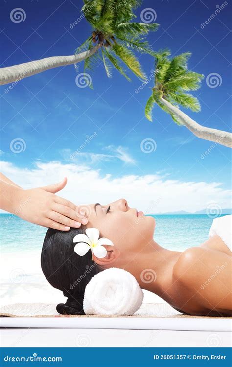 Beach Massage Stock Image Image Of Healthy Massaging