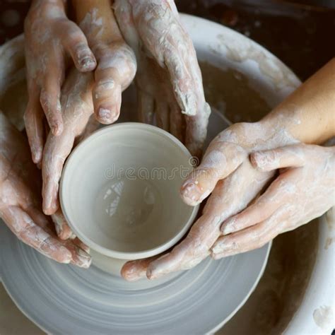 Hands Making Pottery Stock Photo Image Of Finger Molding 93283198