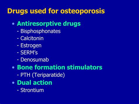 Ppt Pharmacologic Options For Osteoporosis Prevention And Treatment