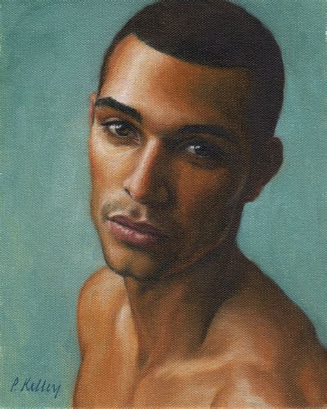 Portrait Of A Babe Man Art Print From Original Oil By Pat Kelley Handsome African American
