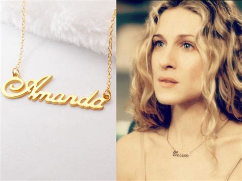 personalized carrie bradshaw necklacesex and the city name etsy