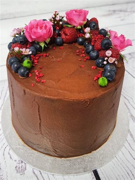 Chocolate raspberry mousse cake cakes are wrapped with white or dark chocolate and decorated with chocolate petals and finished with fresh flowers. Crafty Cakes | Exeter | UK - Chocolate Fresh Fruit ...