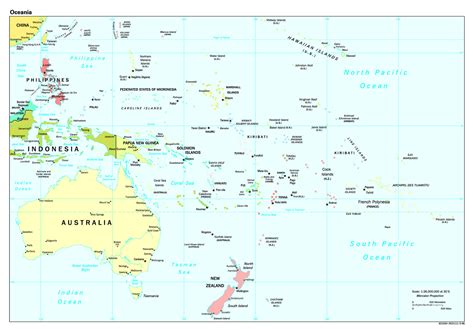 Political Map Of South Pacific United States Map
