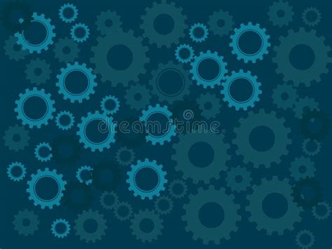 Abstract Background And Gears Background Vector Illustration Stock