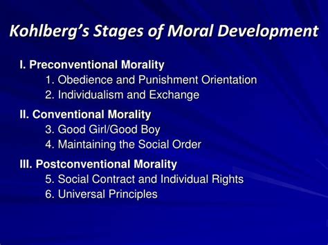 Ppt Moral Development A Study Based On The Work Of Lawrence Kohlberg