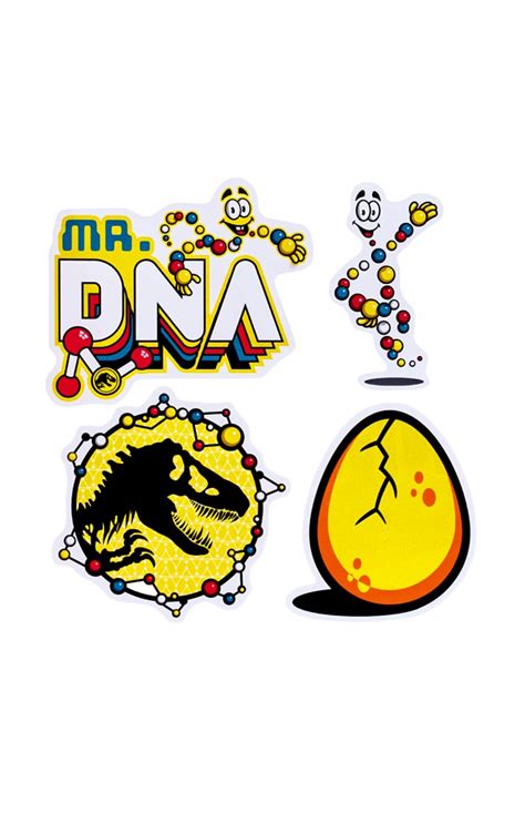 Jurassic World Mr Dna Sticker Set Universal Orlando