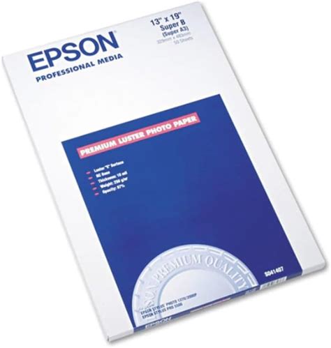 Epson Ultra Premium Photo Paper Luster 13x19 Inches 50 Sheets