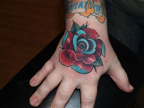 20 Rose Tattoos On Hand For Girls