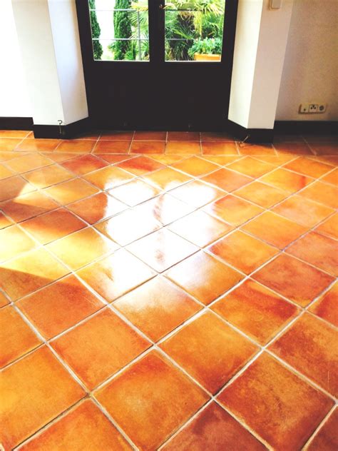 Spanish Terracotta Floor Cleaned And Sealed In Mallorca Tile Doctor