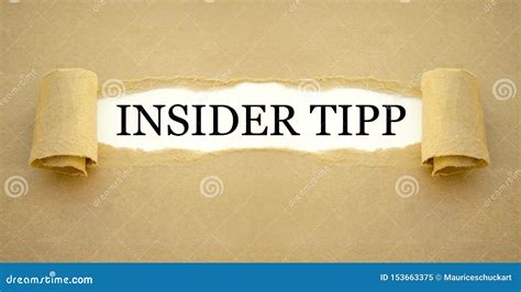 Brown Paper Work With Insider Tip And Insider Information Stock Image