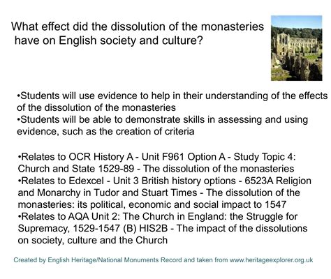 Ppt Dissolution Of The Monasteries