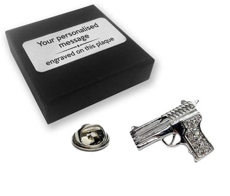 Pistol Gun Lapel Pin Badge Tie Pin Brooch Accessory Etsy