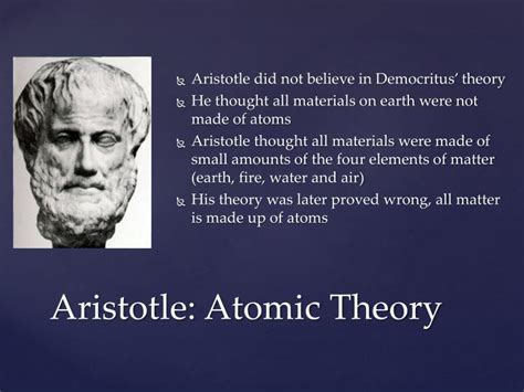 Ppt Aristotle And Democritus The Atomic Theory