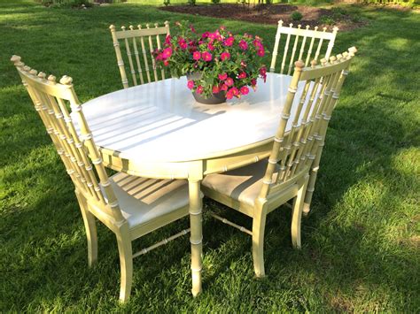 The top of the outdoor dining chairs are finished with synthetic rattan, they are easy clean and waterproof, and easy. Bamboo Chairs As The Traditional Decoration - TheyDesign ...