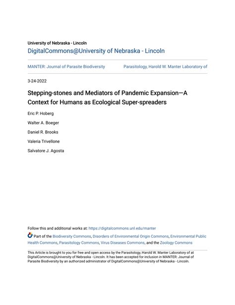 Pdf Stepping Stones And Mediators Of Pandemic Expansion—a Context For