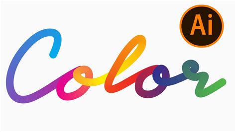 How To Create Colorful Lettering In Illustrator Tutorial Youtube