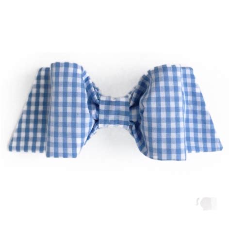 Light Blue Gingham Hair Bow