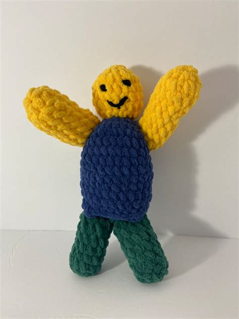 Roblox Noob Plushie With Poseable Arms 11 12 Inchs Noob Etsy Canada