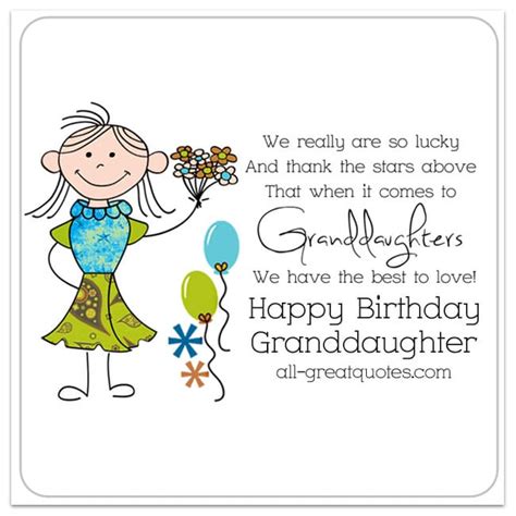 Granddaughter birthday card boofle present & balloon. Happy Birthday Granddaughter | Beautifuol Free Birthday Cards