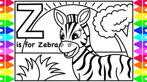 Coloring Alphabets Z Is For Zebra Zebra Fun Coloring Pages For Kid