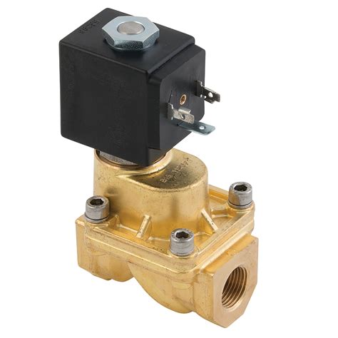 38 Bspp 22 Normally Closed Brass Solenoid Valve 24v Dc The Fluid