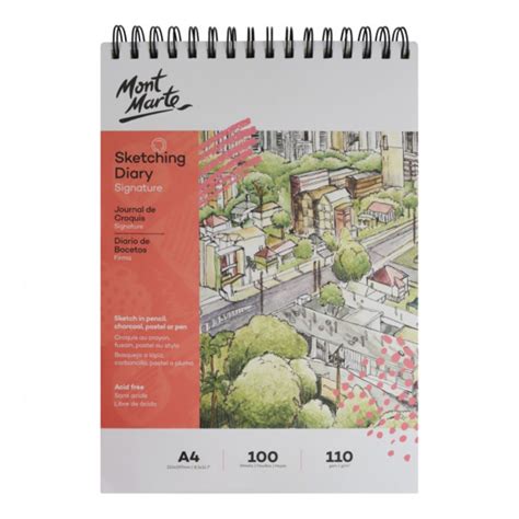 Mont Marte Signature Sketching Diary 110gsm A4 100 Sheet Buy Online