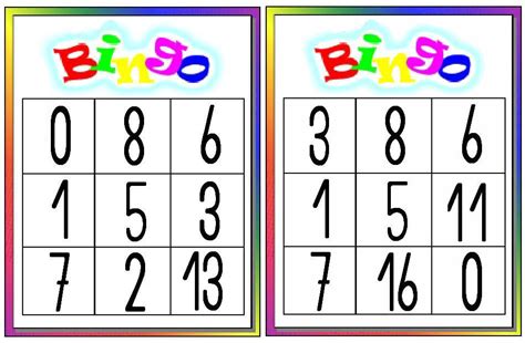 Bingo Cartelas De Bingo Jogos Matemáticos Para Crianças
