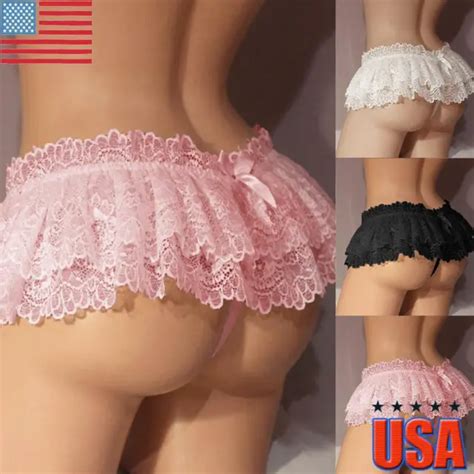 Women S Lace Ruffle Underwear Panties Sexy Lingerie Tutu Knickers G