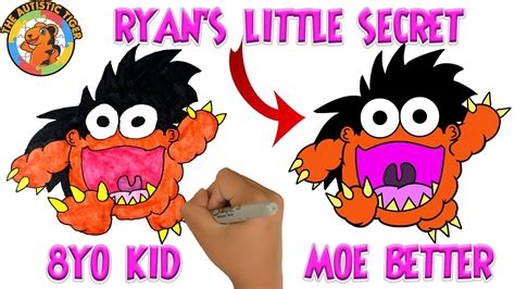 Ryans World Cartoon Characters Moe The Monster How To Draw In