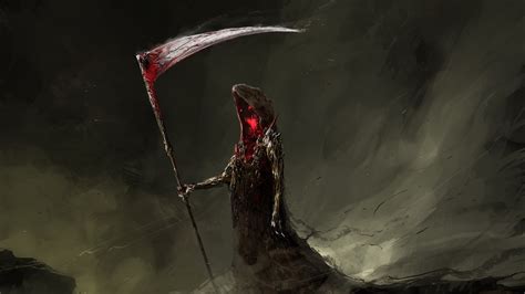 Grim Reaper Painting Hd Wallpaper Wallpaper Flare