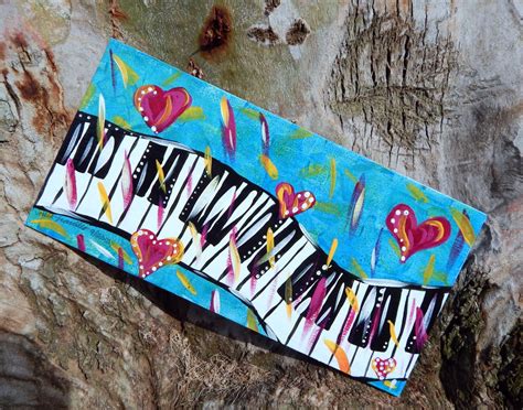 Piano Keyboard Hearts Original Acrylic Painting By Heartsandkeys 25