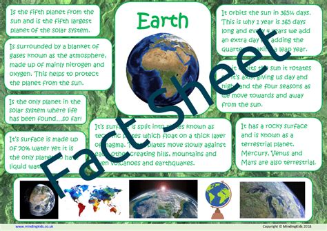 Earth Facts Mindingkids