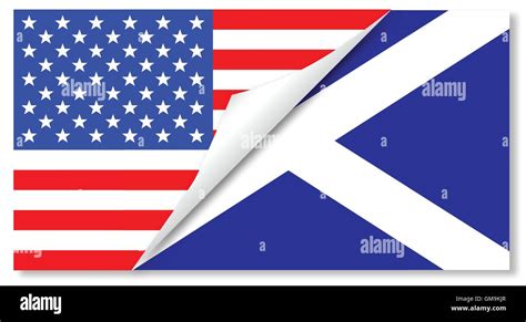 Scottish Usa Flag Stock Vector Images Alamy